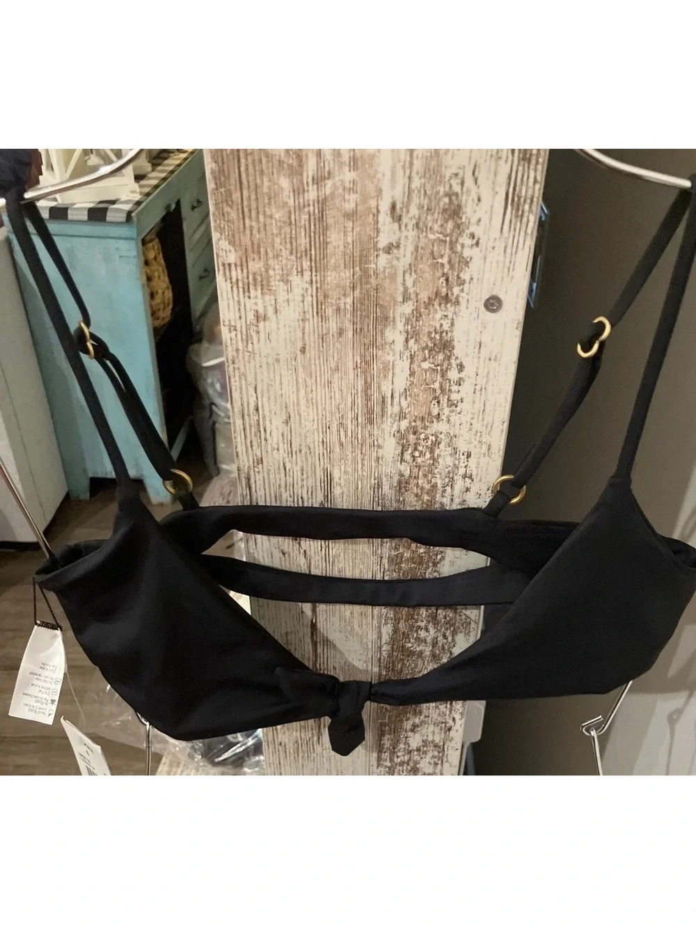 NWT L*Space Flashback Top Black Bikini Swimwear Size Small